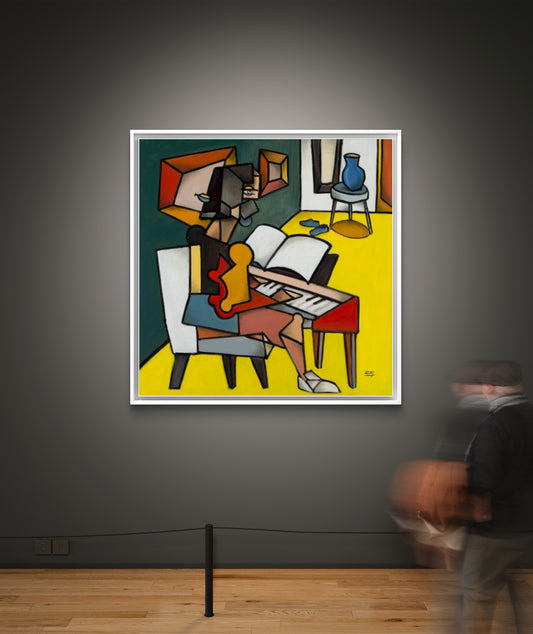 The Pianist by Stephen Roby. Framed Image.